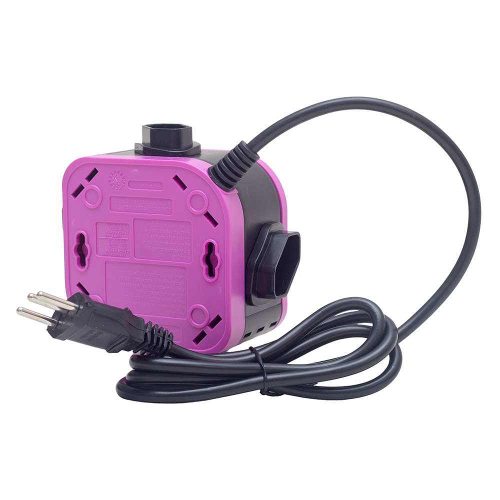 Central Protetora Filtro de Linha Torre 4 Tomadas, com Cabo, Lilás + 3 USB + DPS - Modelo: QCFL4-CLUSB